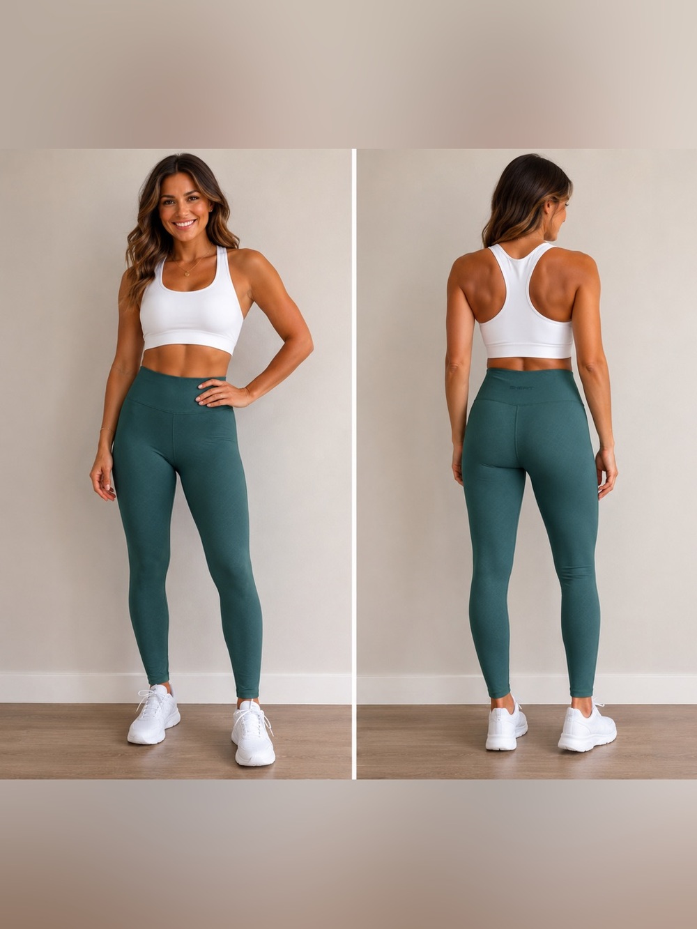 SHEFIT Women’s High Rise Performance Leggings Teal Green NWT